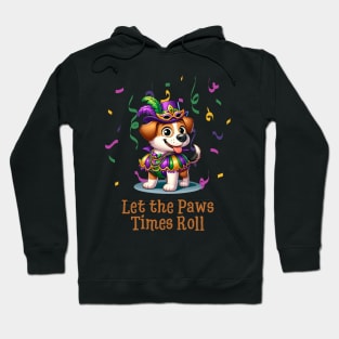 Mardi Paws Parade - Festive Dog in Carnival Attire Hoodie